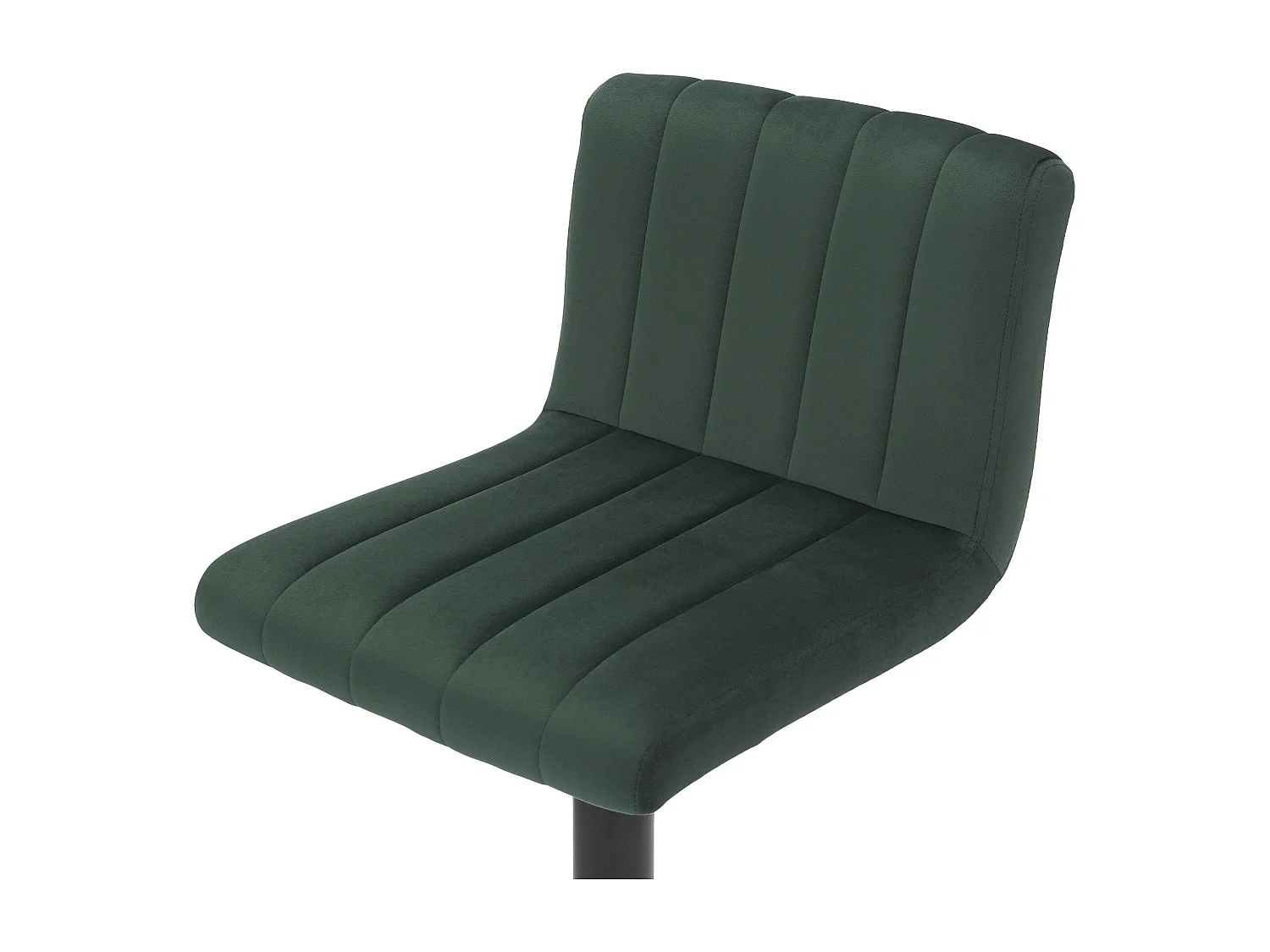 Lot de 2  Tabouret de bar - Velours & Métal noir mat - Vert - Jamie