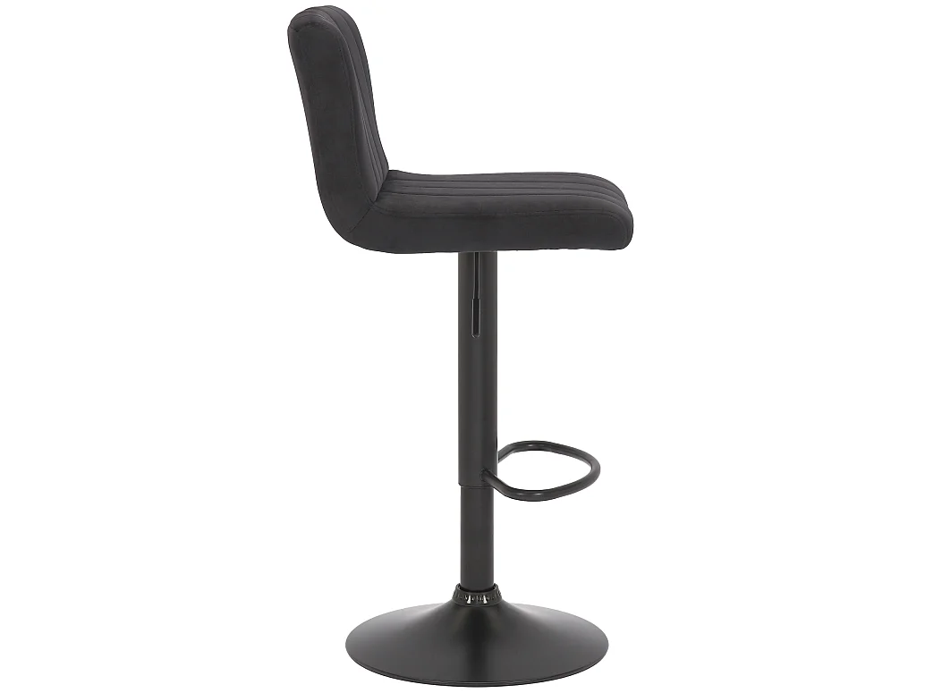 Lot de 2  Tabouret de bar - Velours - Noir - Jamie