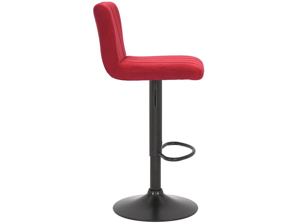 Lot de 2  Tabouret de bar - Velours - Rouge - Jamie