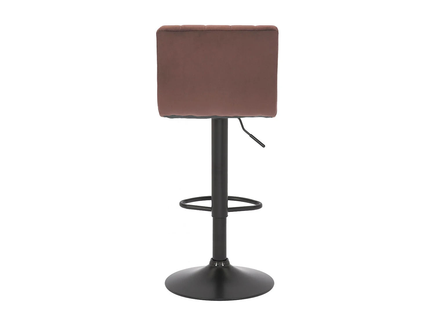 Lot de 2  Tabouret de bar - Velours & Métal noir mat - Marron - Jamie