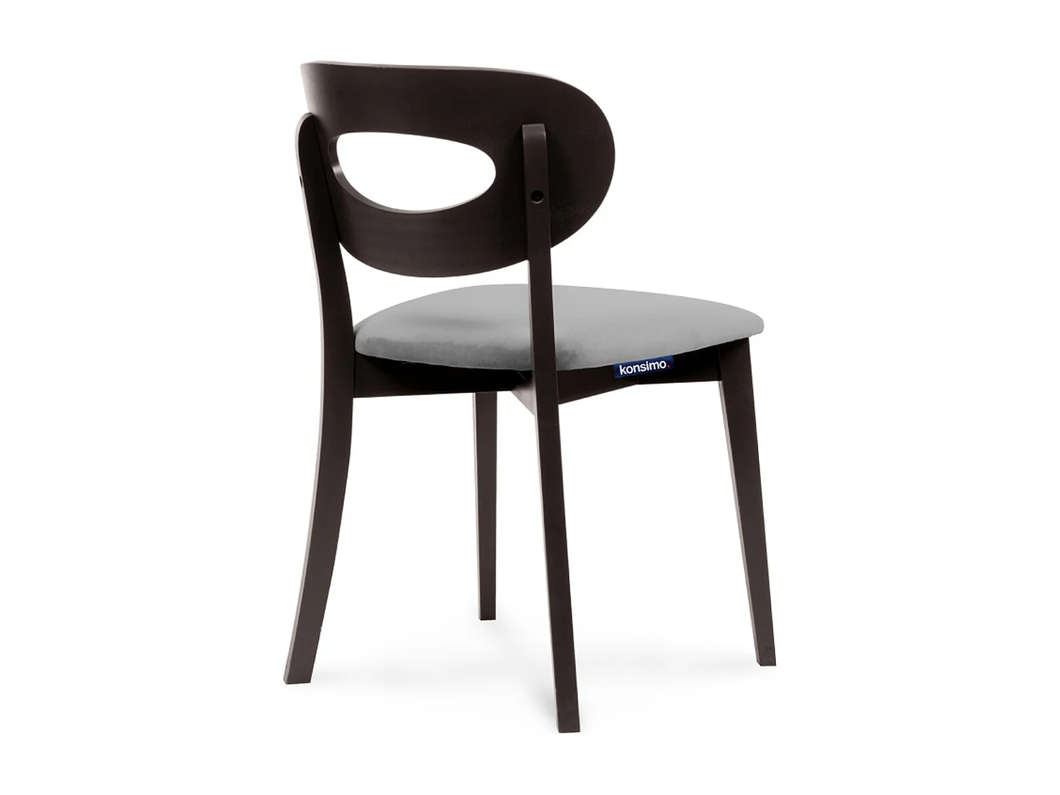 Esszimmerstuhl (2-tlg) - Grau/Wenge Dekor - TANER