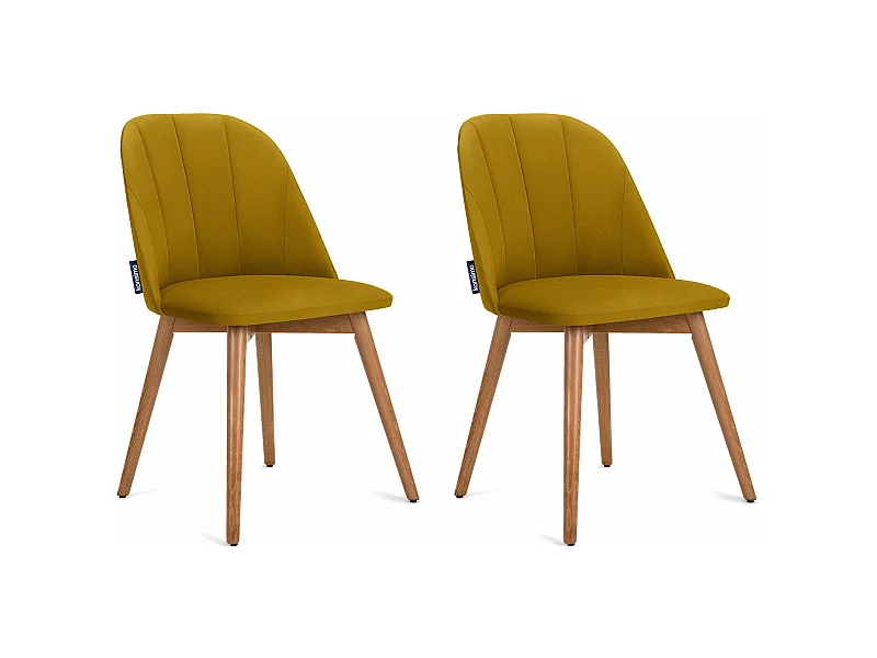 Esszimmerstühl (2er-Set) - Honig / Eiche hell - BAKERI