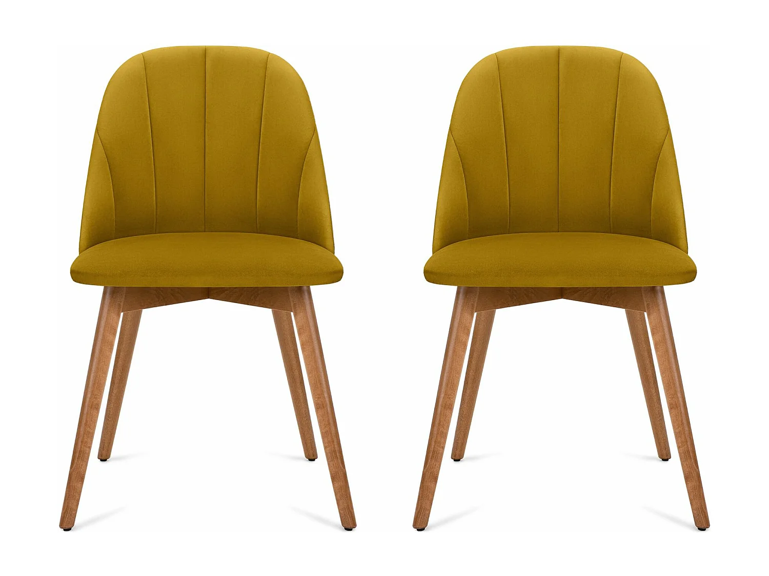 Esszimmerstühl (2er-Set) - Honig / Eiche hell - BAKERI