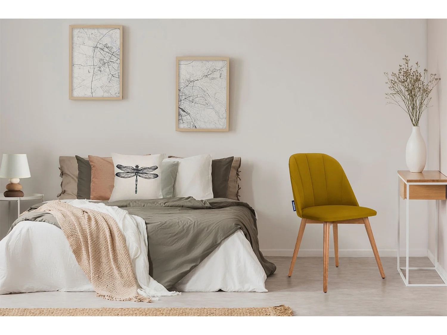 Esszimmerstühl (2er-Set) - Honig / Eiche hell - BAKERI