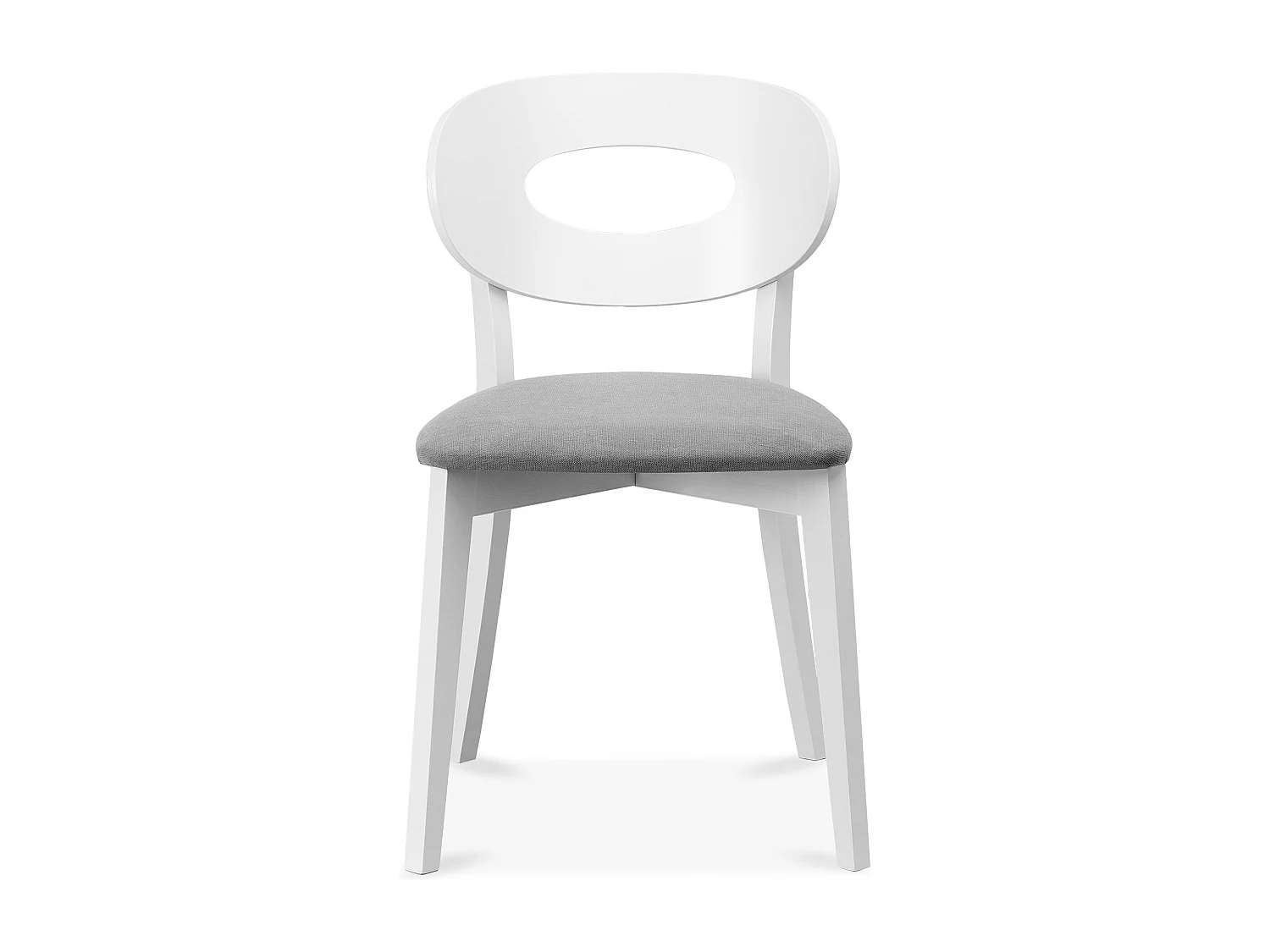 Esszimmerstuhl (2-tlg) - Grau/Weiß - TANER