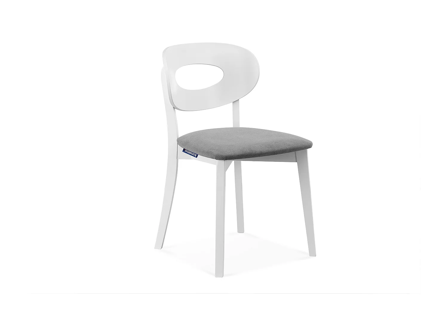 Esszimmerstuhl (2-tlg) - Grau/Weiß - TANER