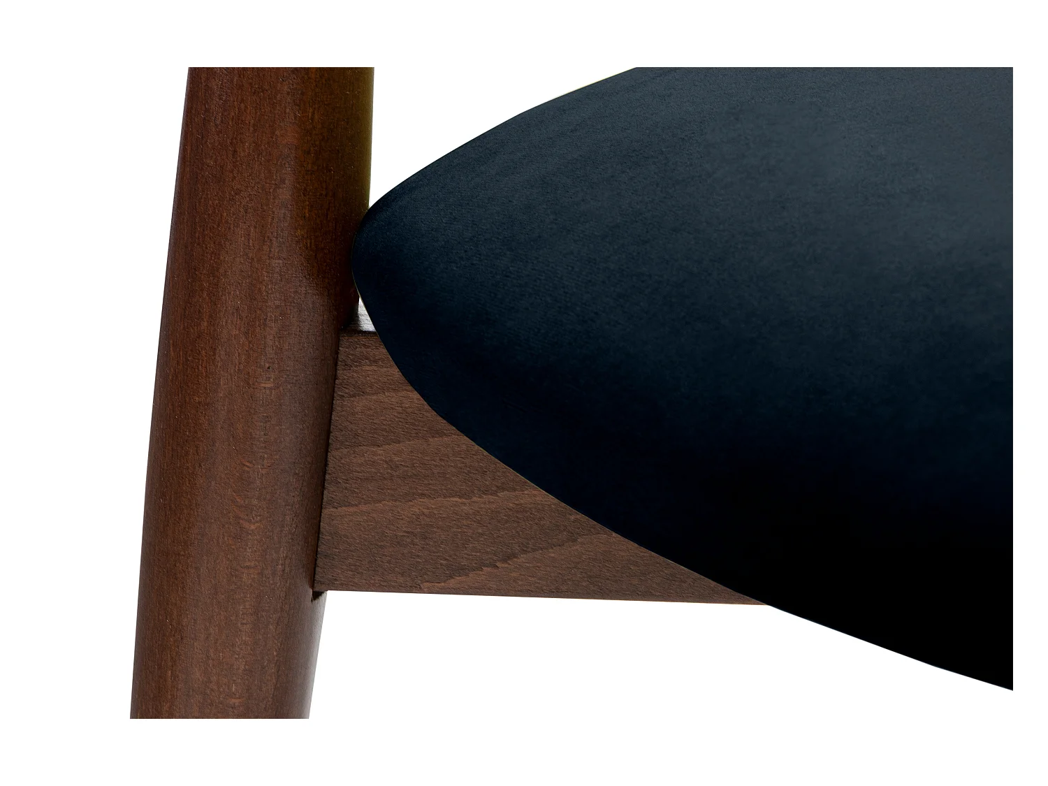 Esszimmerstühl (2er-Set) - marineblau / nussbaum mittel - RABI