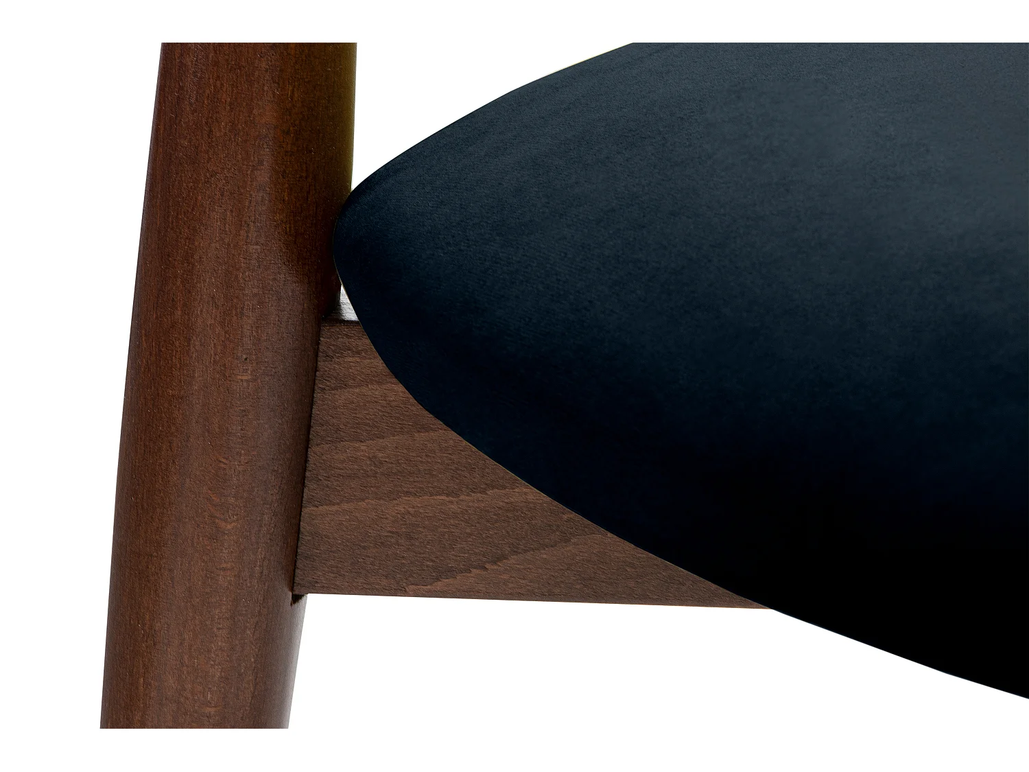 Esszimmerstühl (2er-Set) - marineblau / nussbaum mittel - RABI