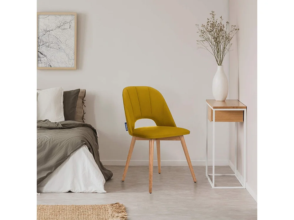 Esszimmerstuhl (2-tlg) - Honiggelb/Eiche hell - TINO