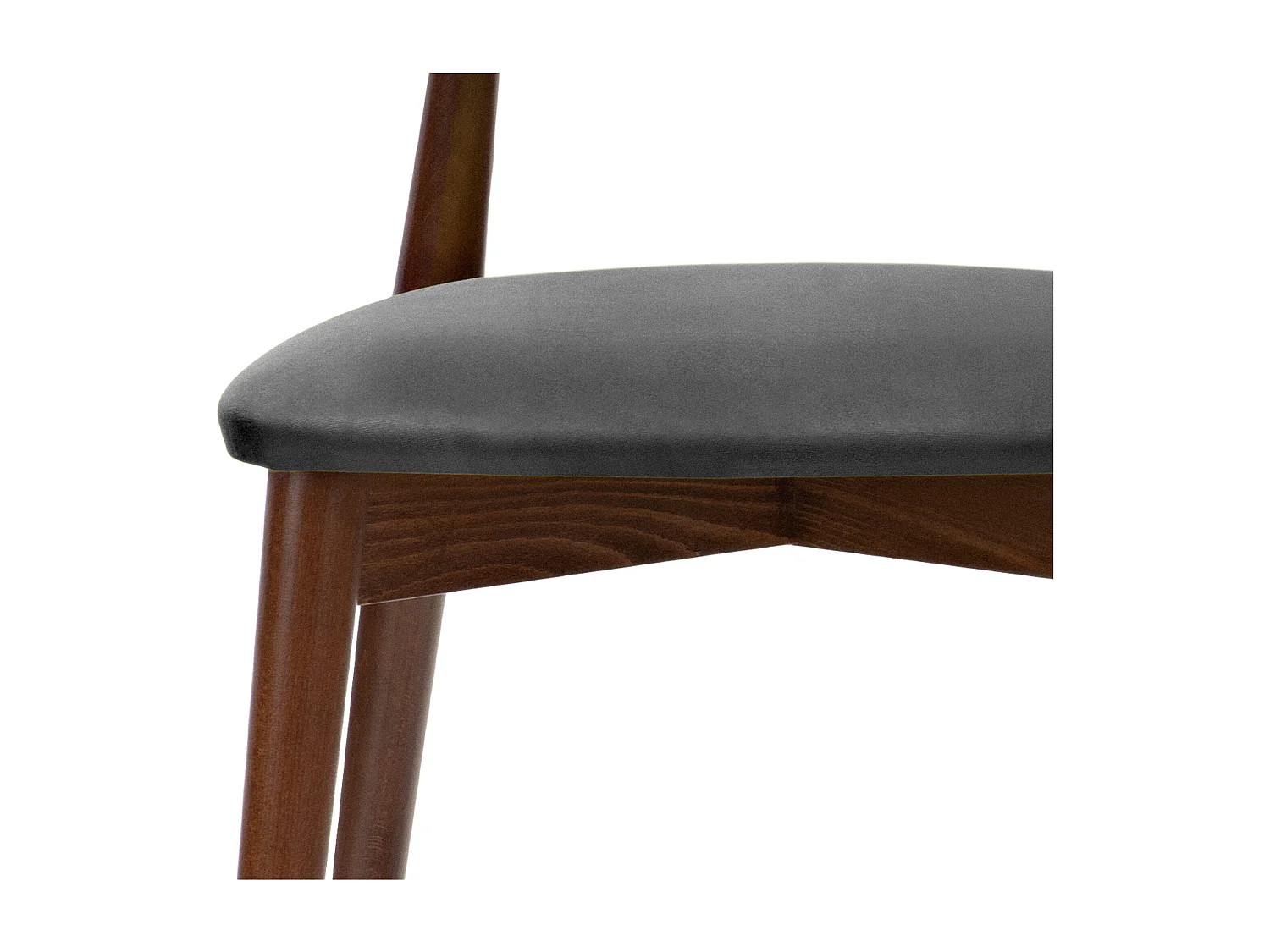 Esszimmerstühl (2er-Set) - grau / Nussbaum mittel - RABI