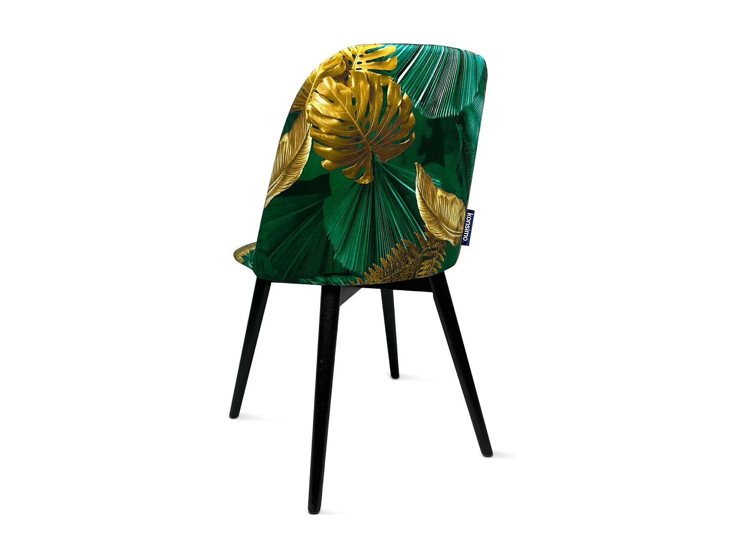 Esszimmerstühl (2er-Set) - grün / gold / schwarz - BAKERI