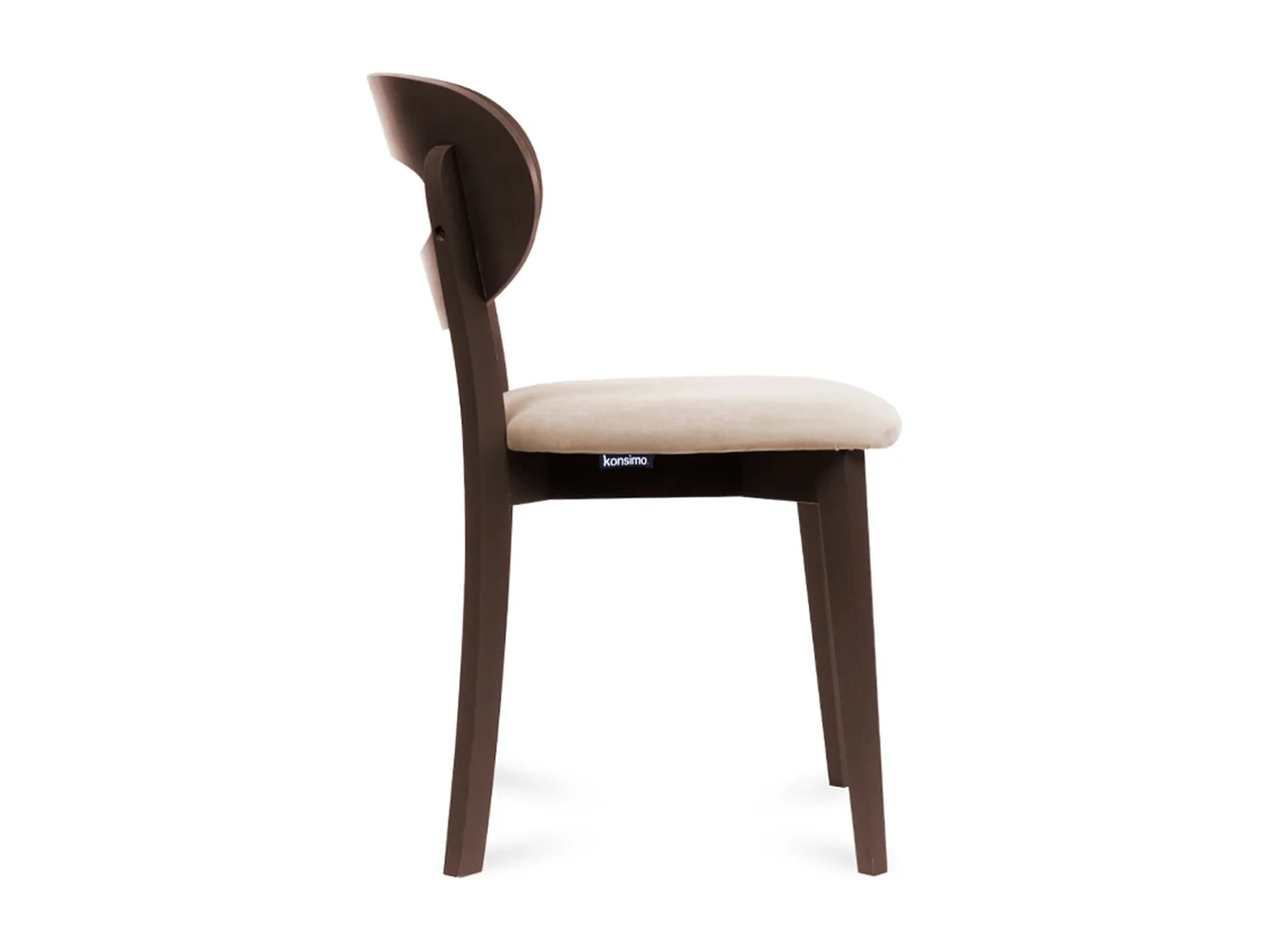 Esszimmerstuhl (2-tlg) - Beige/Mahagoni Dekor - TANER