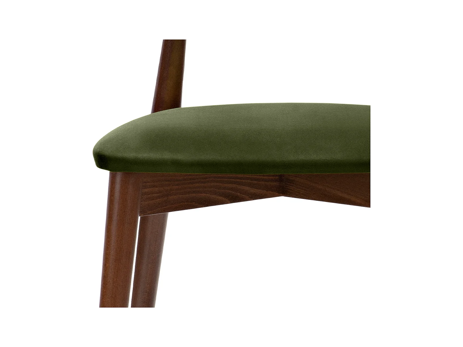 Esszimmerstühl (2er-Set) - grün / Nussbaum mittel - RABI