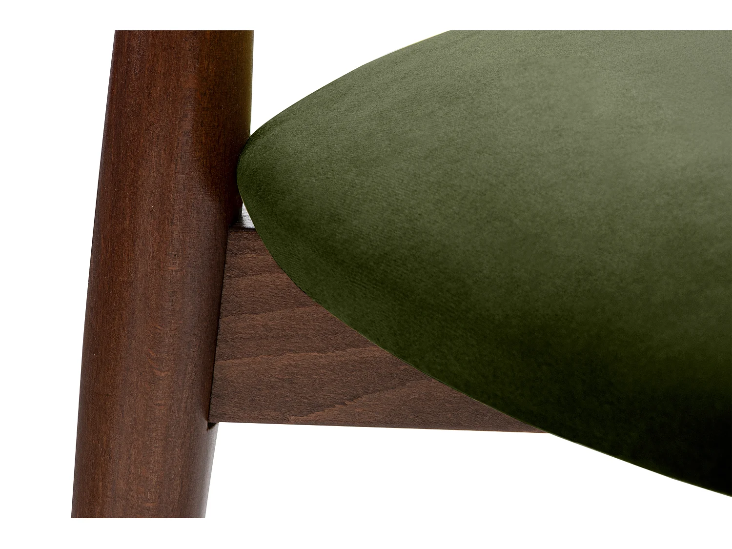 Esszimmerstühl (2er-Set) - grün / Nussbaum mittel - RABI