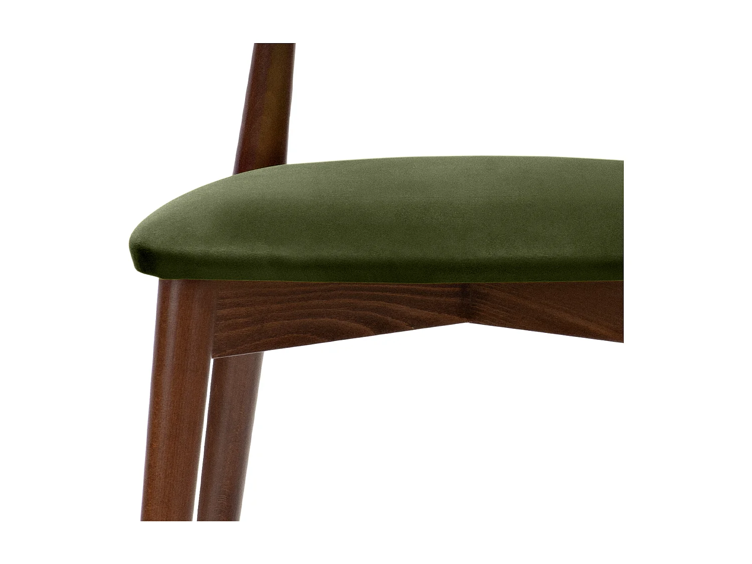 Esszimmerstühl (2er-Set) - grün / Nussbaum mittel - RABI