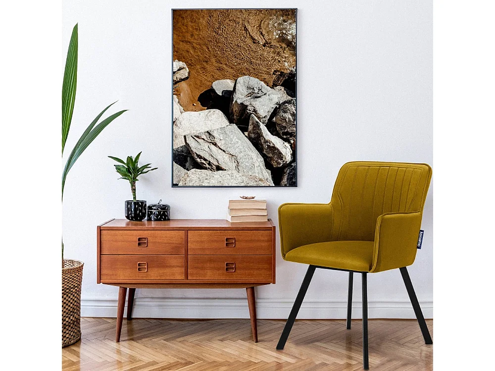 Esszimmerstuhl (2-tlg) - Honiggelb/Schwarz - PYRUS