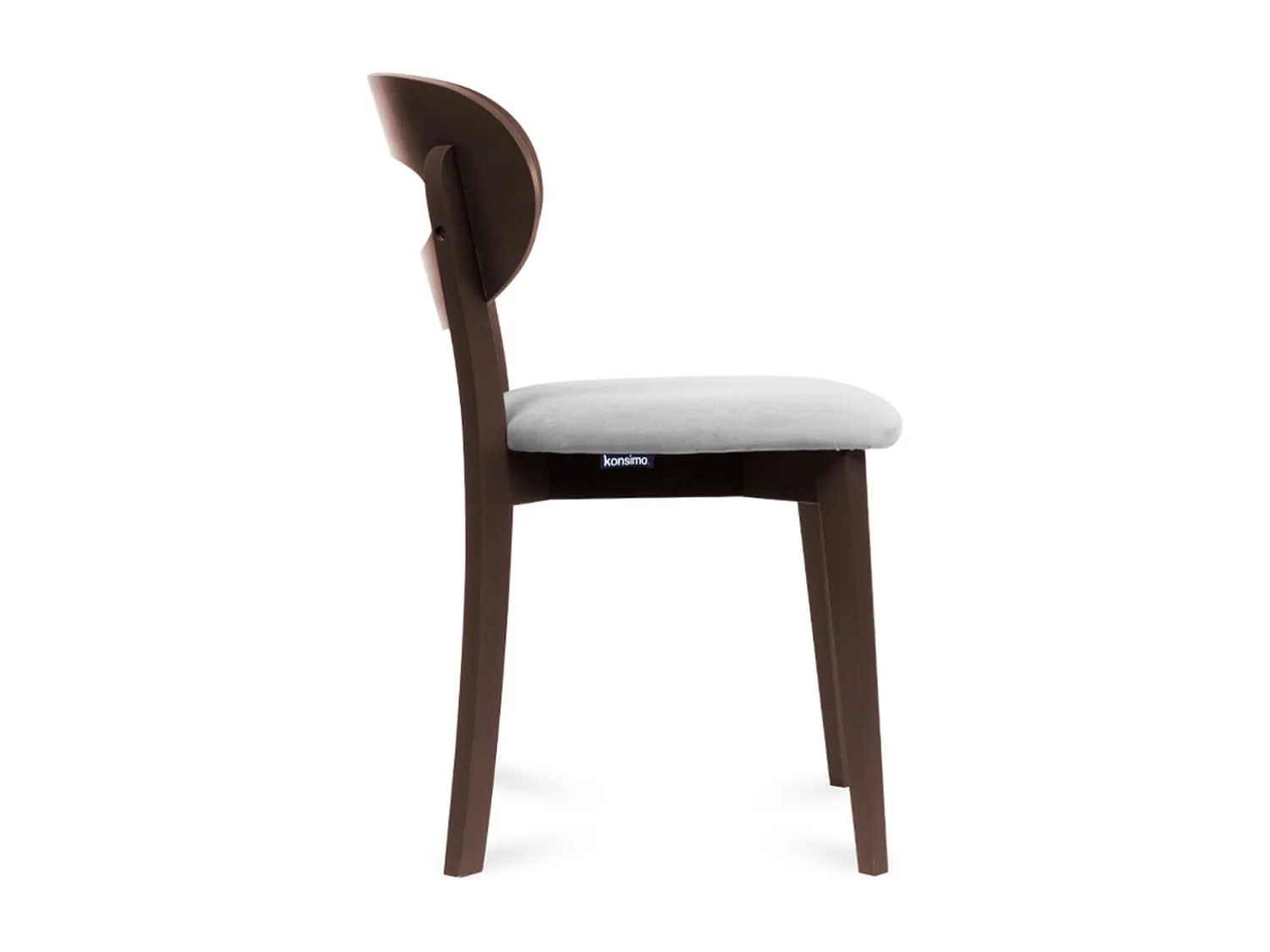 Esszimmerstuhl (2-tlg) - Grau/Mahagoni Dekor - TANER