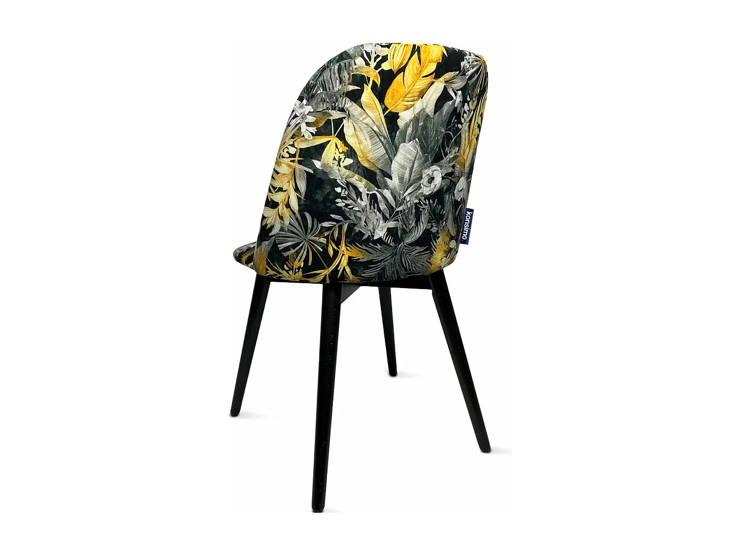 Esszimmerstühl (2er-Set) - schwarz / gelb - BAKERI