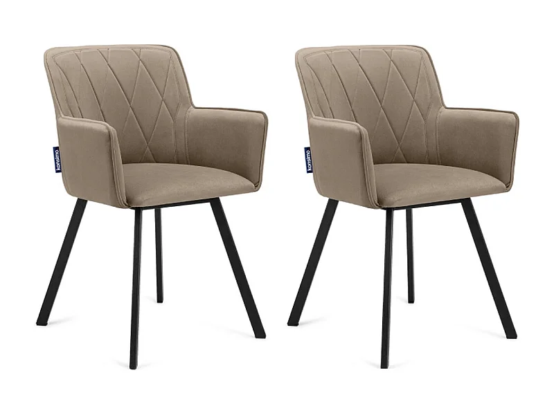 Esszimmerstuhl (2-tlg) - Beige - PYRUS