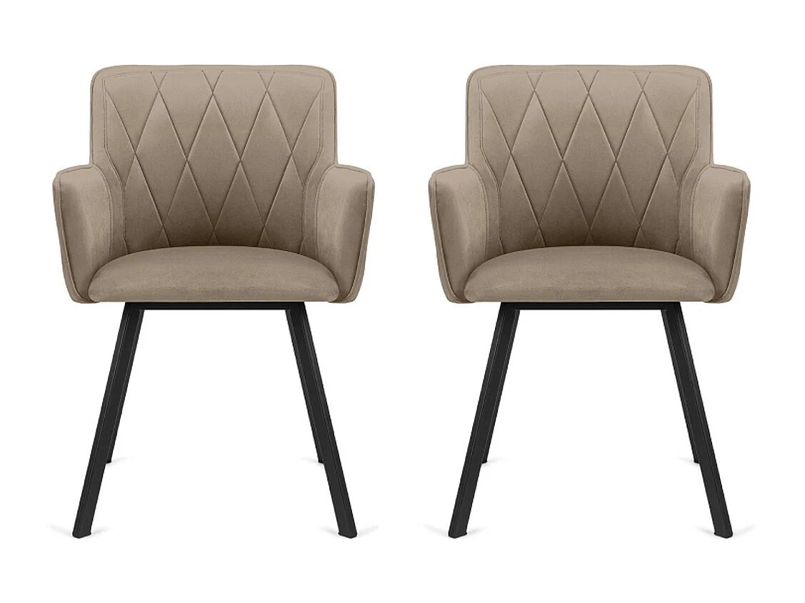 Esszimmerstuhl (2-tlg) - Beige - PYRUS