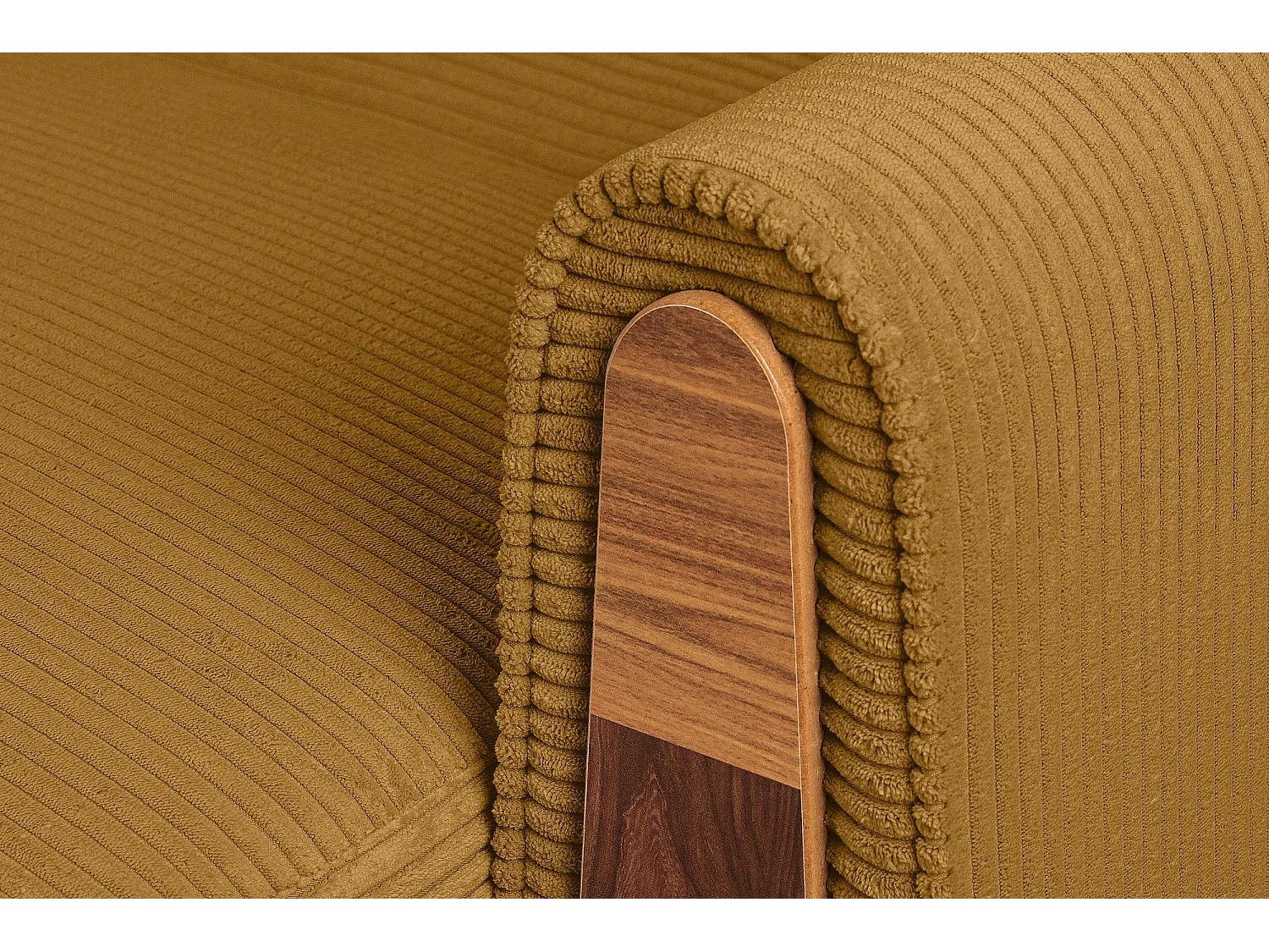 Schlafsofa GUSTAVO Schlafsofa - 3-Sitzer - Cordstoff - Gelb