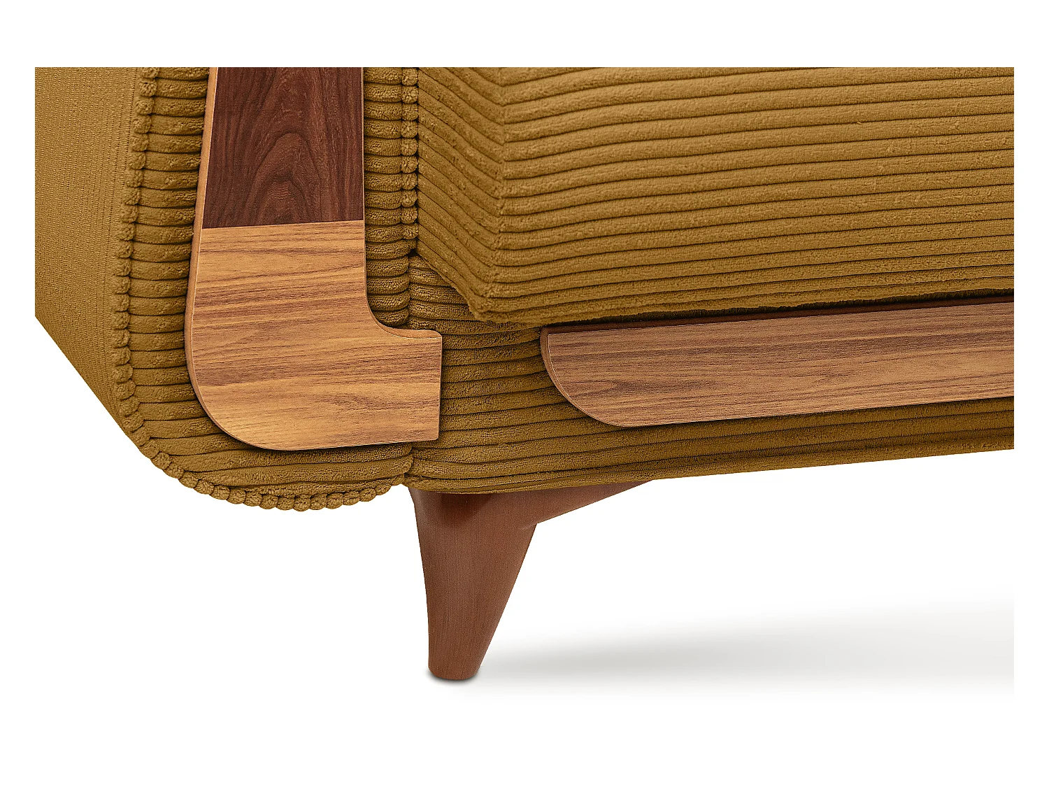 Schlafsofa GUSTAVO Schlafsofa - 3-Sitzer - Cordstoff - Gelb