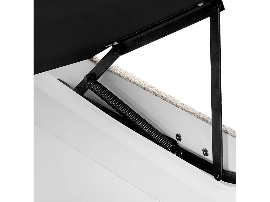 Ecksofa rechts mit Schlaffunktion - RATLO - Ecru