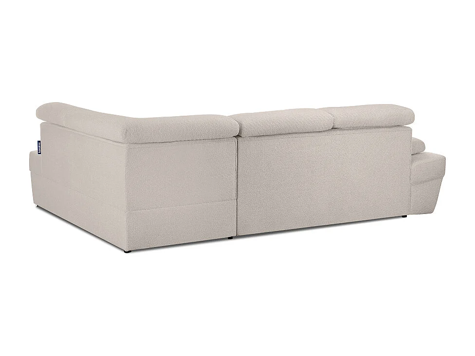 Ecksofa rechts mit Schlaffunktion - RATLO - Ecru