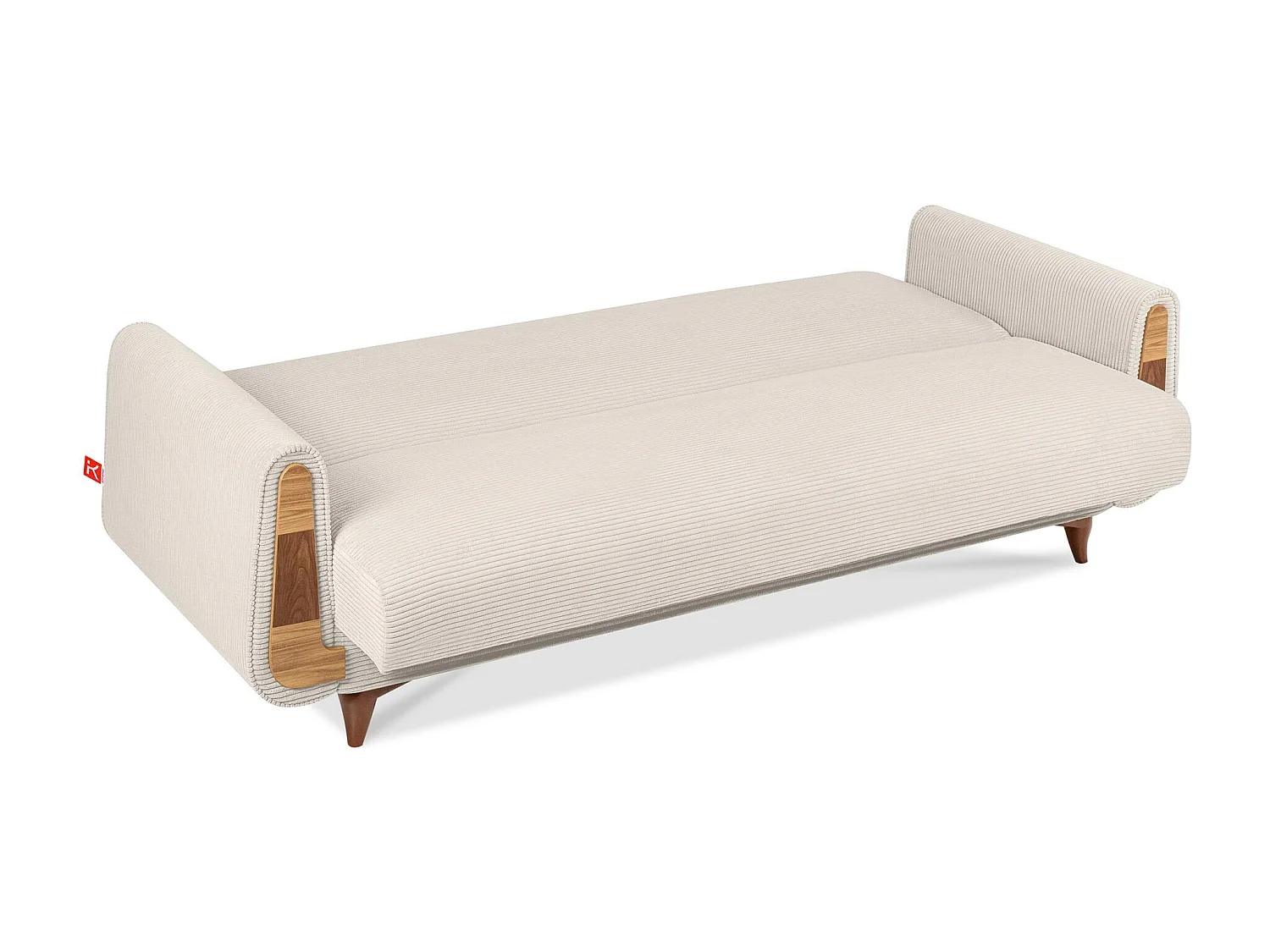 Schlafsofa GUSTAVO Schlafsofa - 3-Sitzer - Cordstoff - Creme