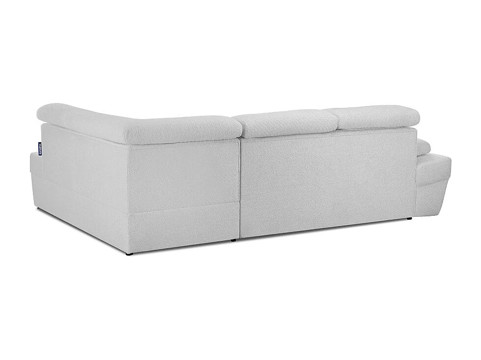 Ecksofa rechts mit Schlaffunktion - RATLO - Grau