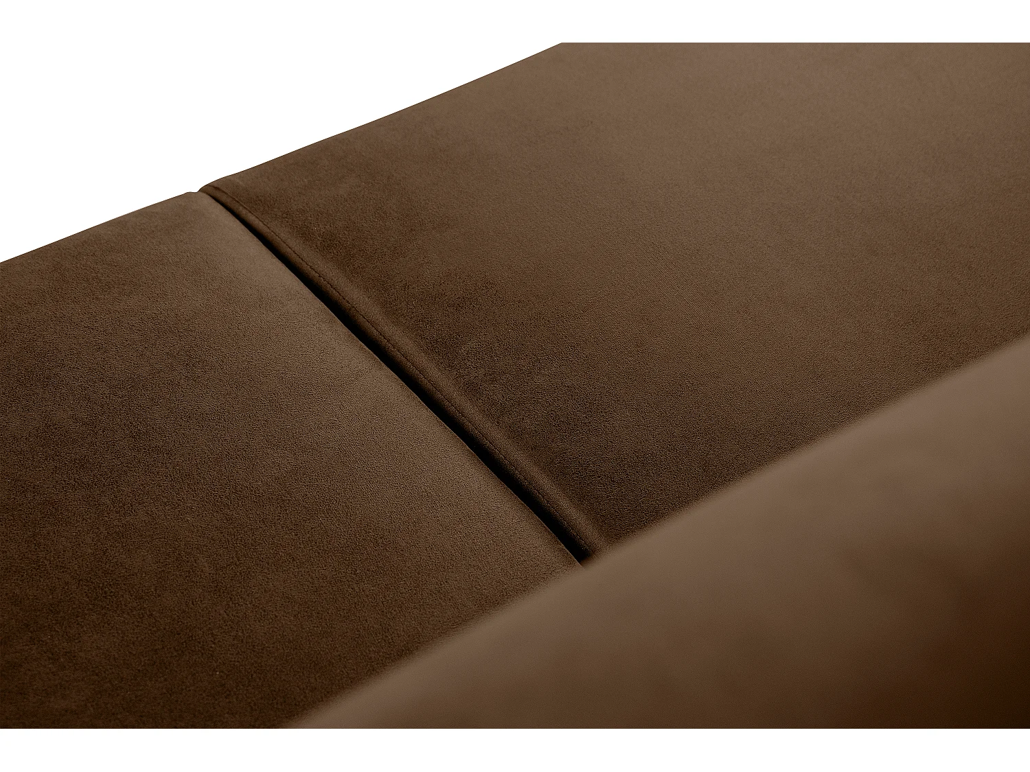 Canapé convertible GUSTAVO - 3 places - Tissu en daim - Marron foncé