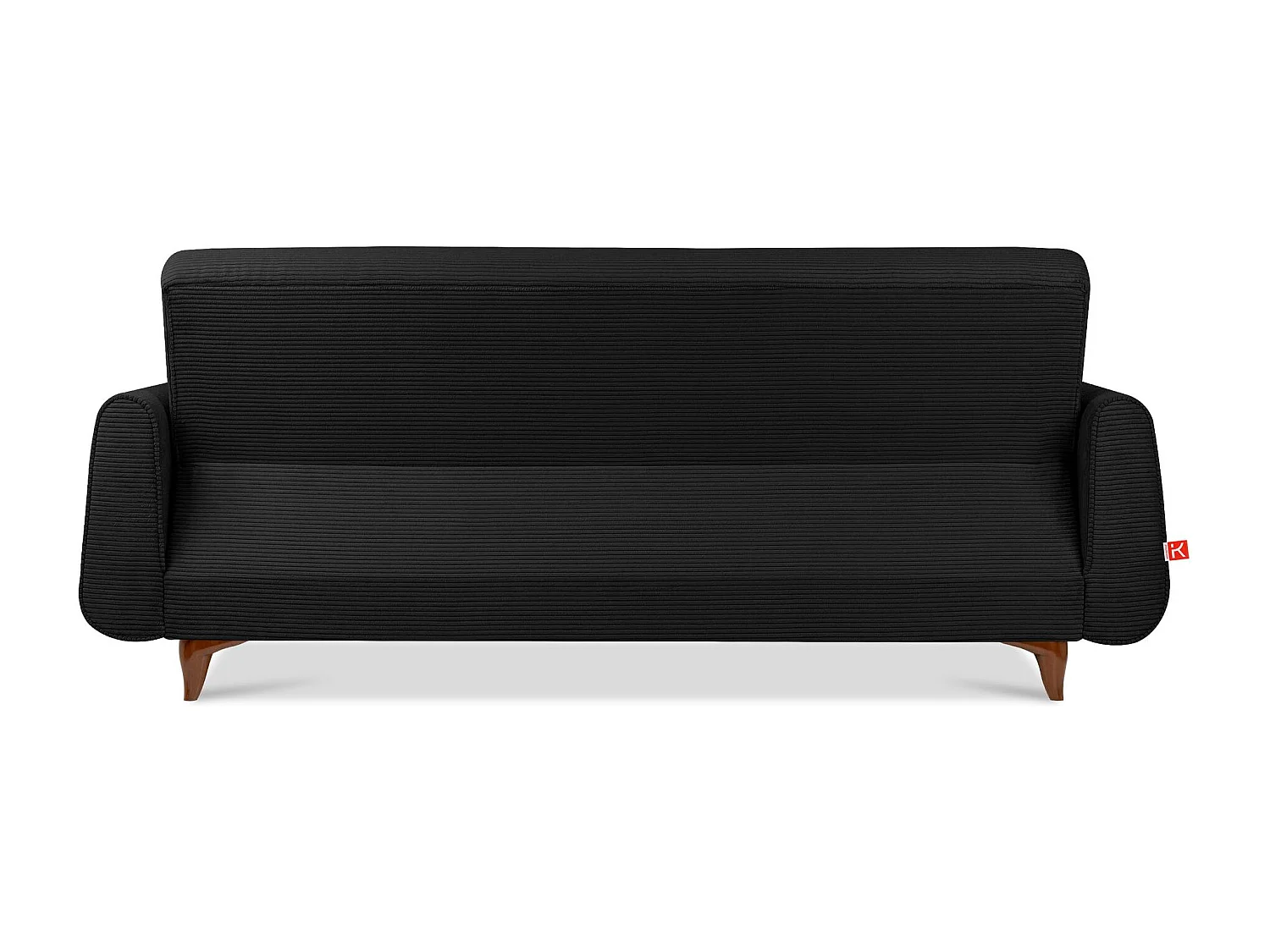 Schlafsofa GUSTAVO Schlafsofa - 3-Sitzer - Cordstoff - Schwarz