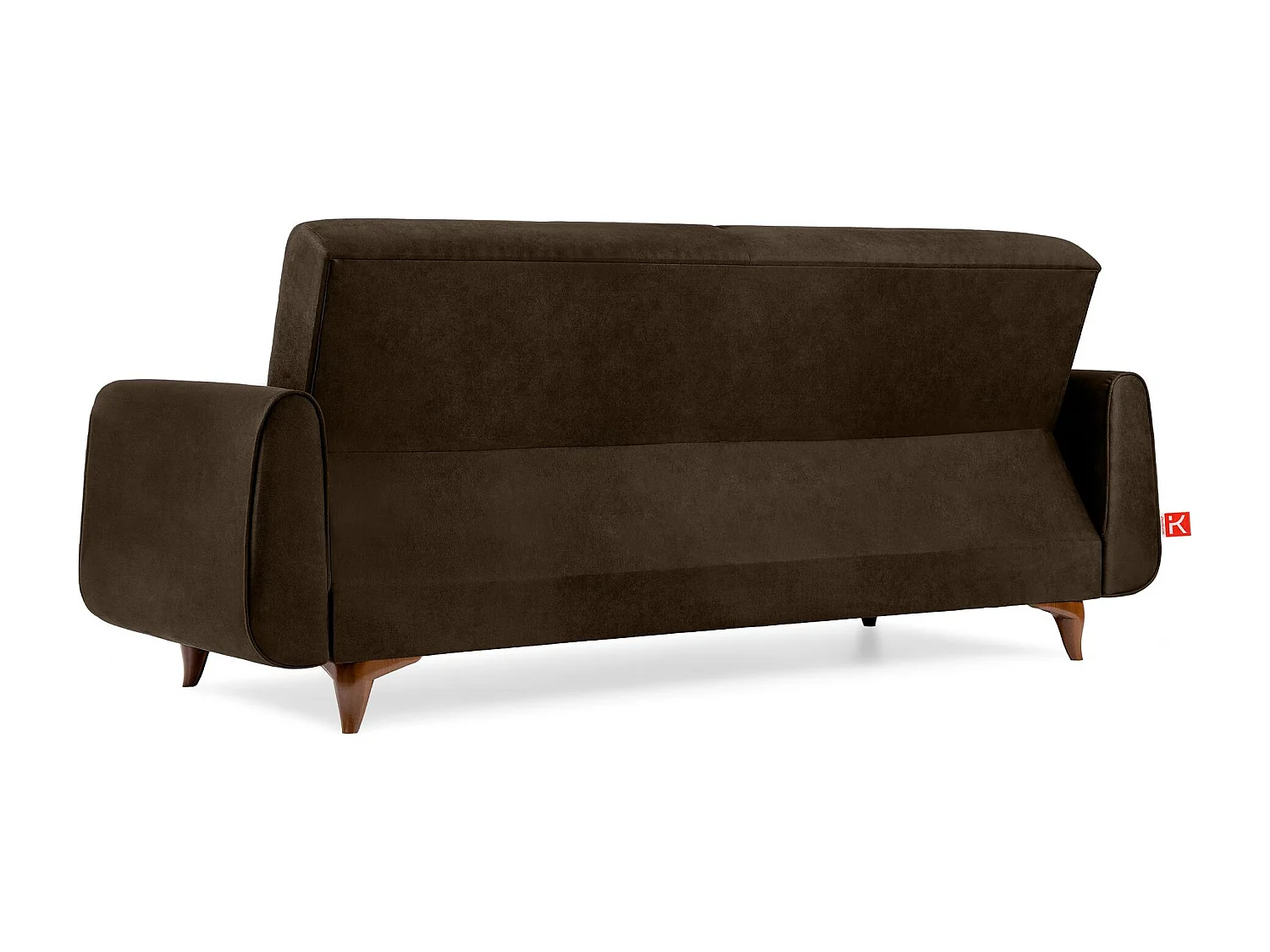 Schlafsofa GUSTAVO Schlafsofa - 3-Sitzer - Wildleder Stoff - Braun