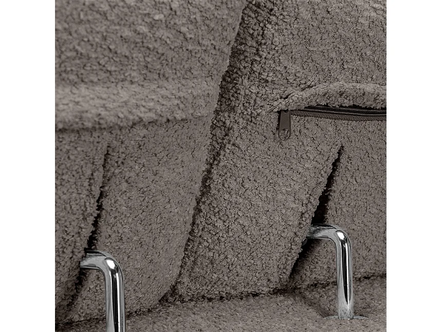 Ecksofa rechts mit Schlaffunktion - RATLO - Braun