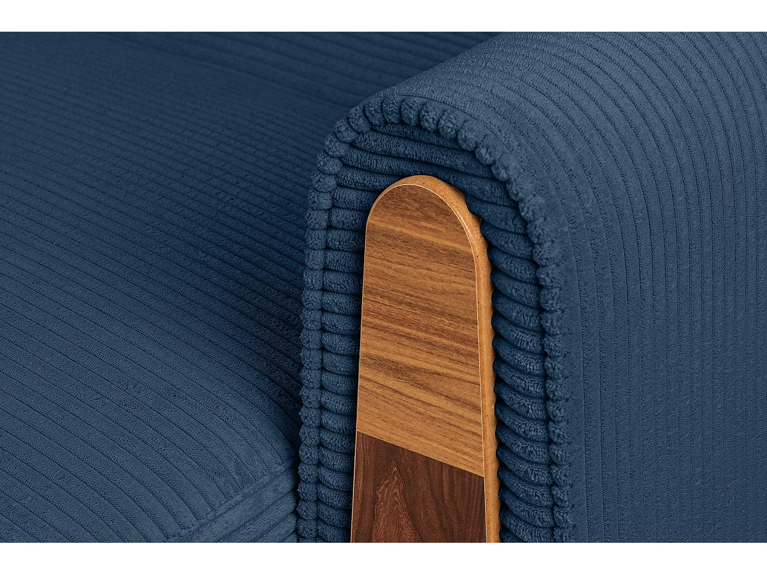 Schlafsofa GUSTAVO Schlafsofa - 3-Sitzer - Cordstoff - Marineblau