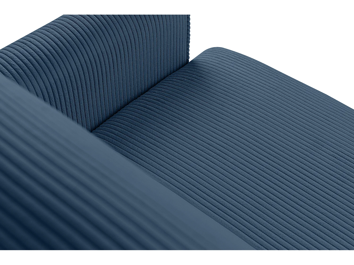 Schlafsofa GUSTAVO Schlafsofa - 3-Sitzer - Cordstoff - Marineblau