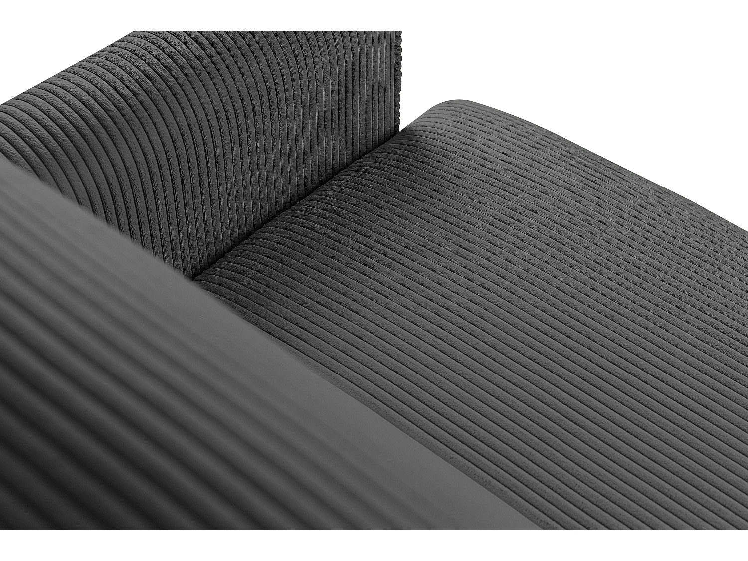 Schlafsofa GUSTAVO Schlafsofa - 3-Sitzer - Cordstoff - Dunkelgrau