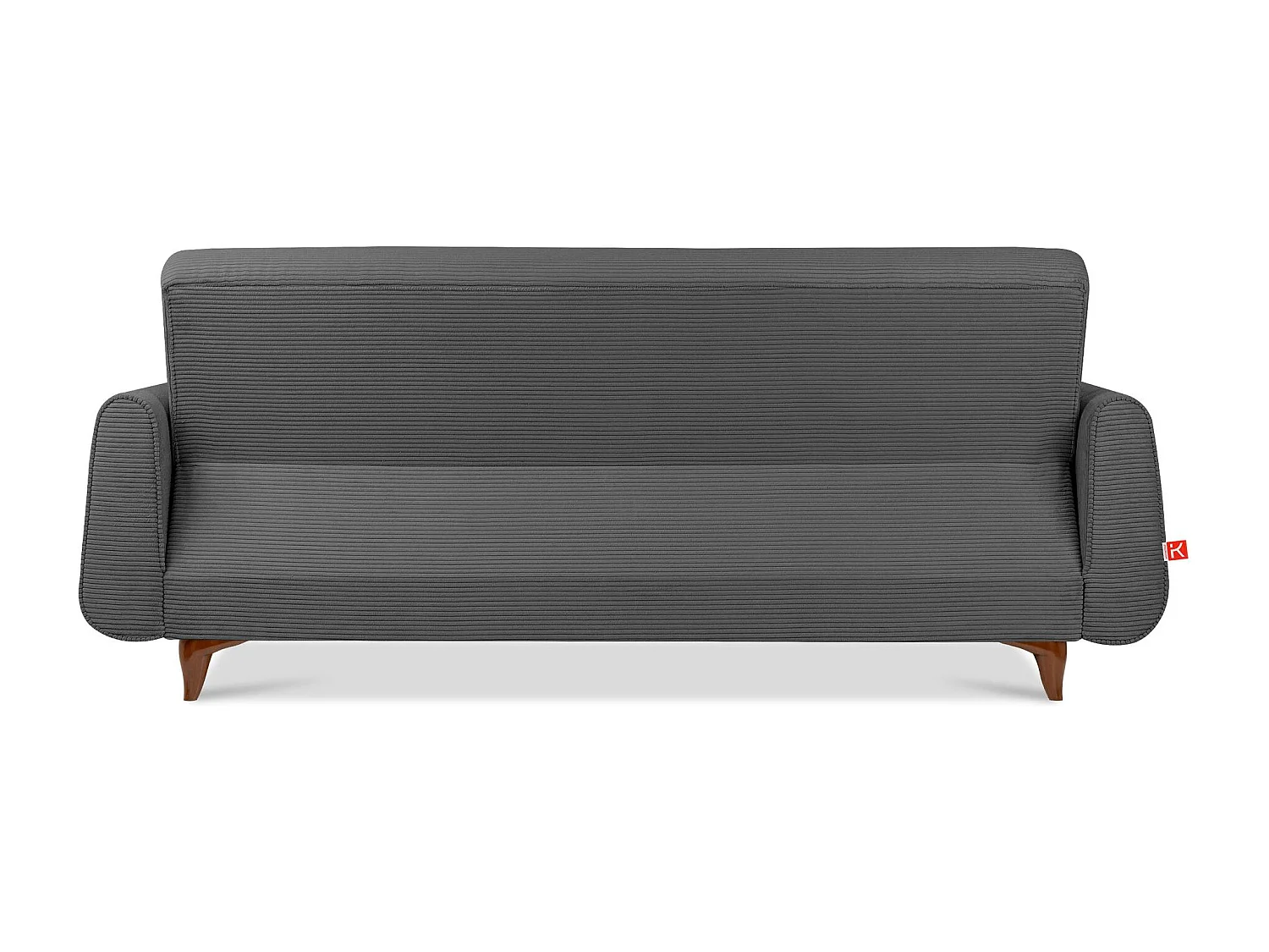 Schlafsofa GUSTAVO Schlafsofa - 3-Sitzer - Cordstoff - Dunkelgrau