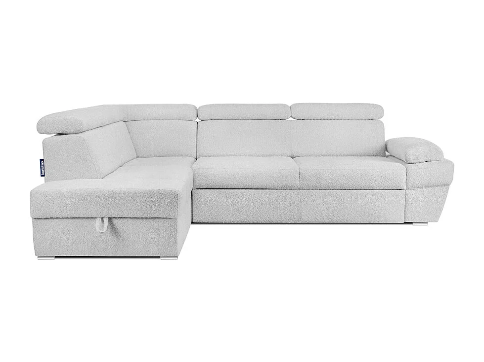 Ecksofa links mit Schlaffunktion - RATLO - Grau