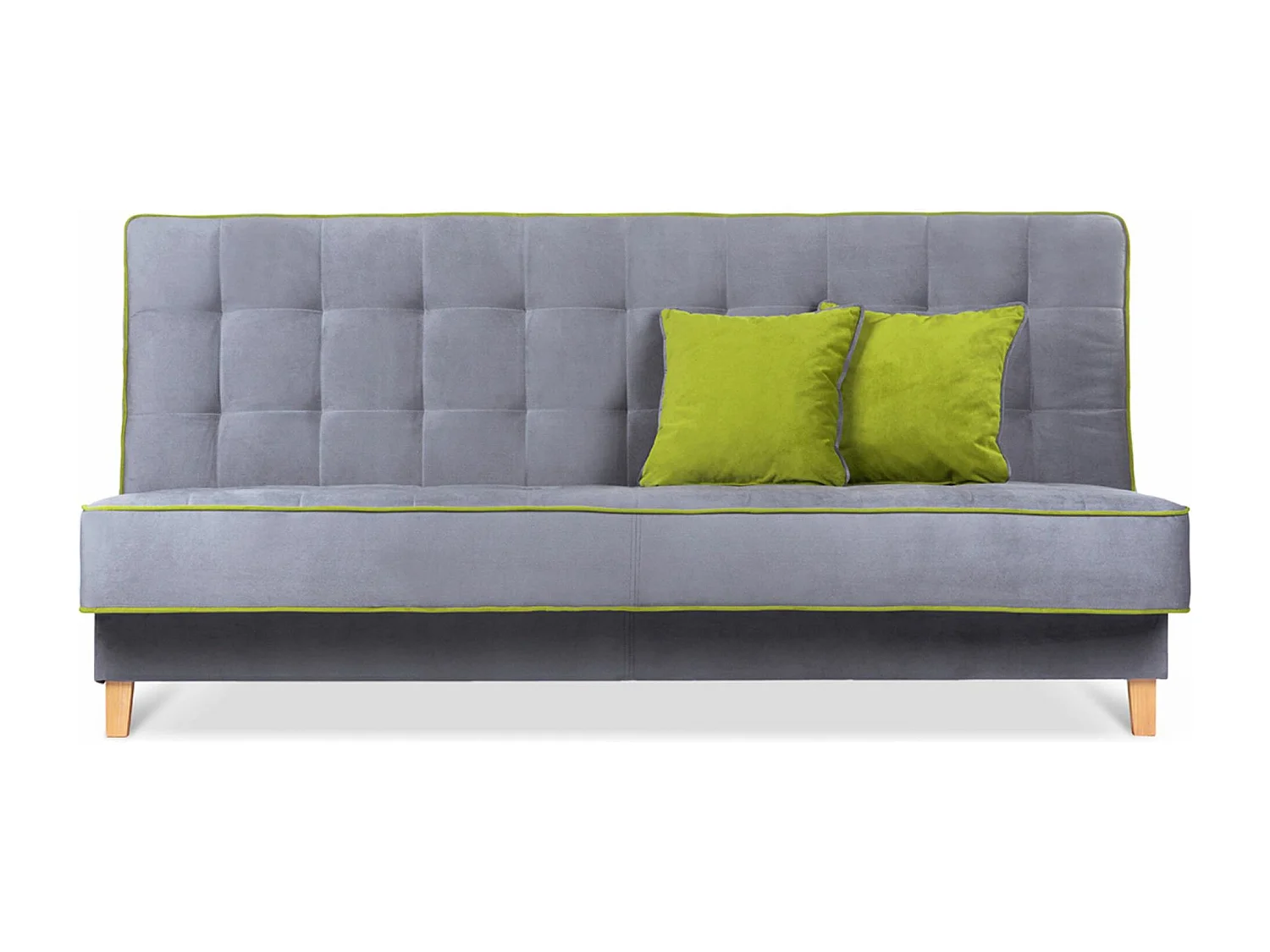 Canapé convertible DOZER - 3 Sitzer - Gris|Vert