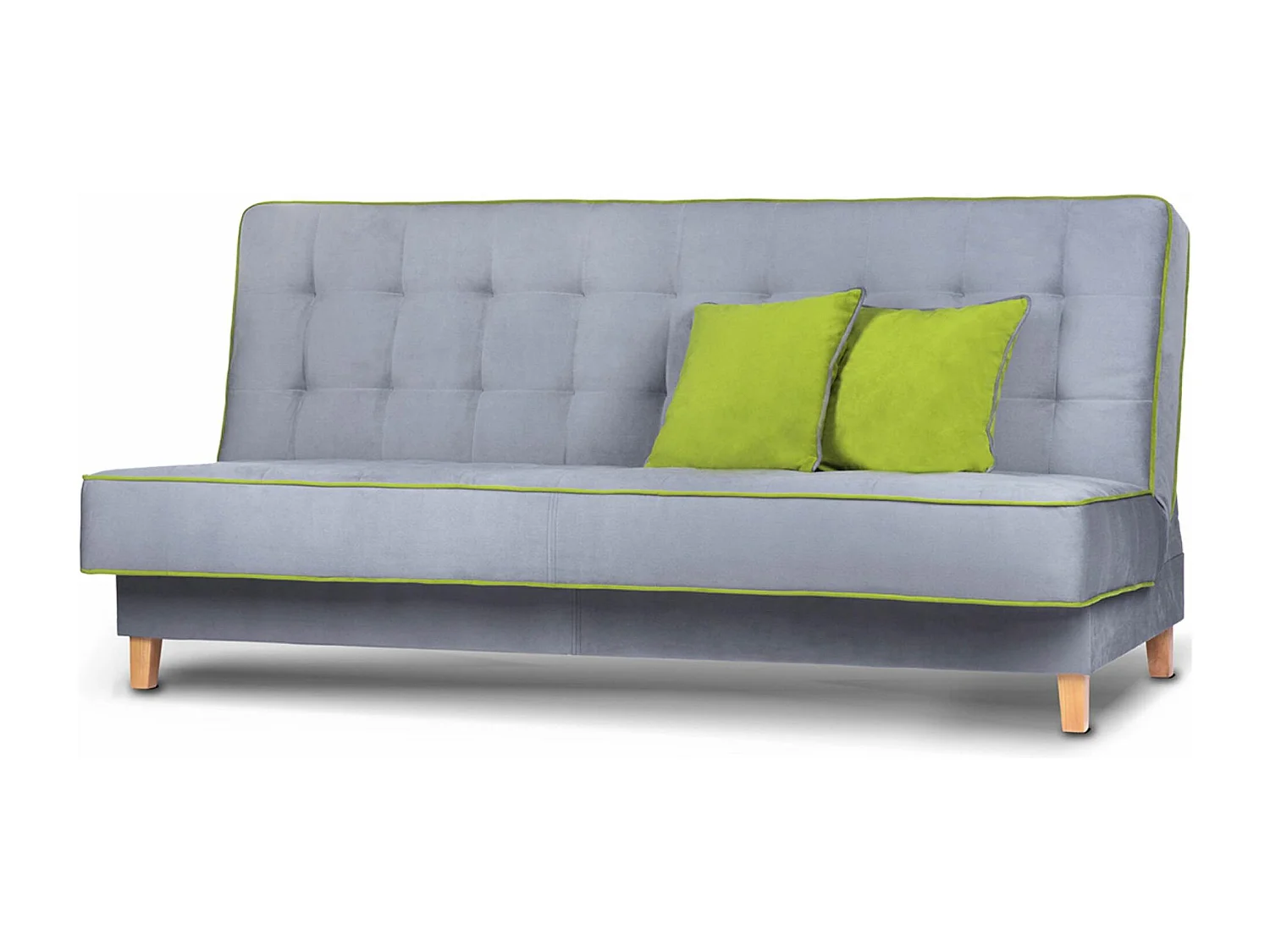 Canapé convertible DOZER - 3 Sitzer - Gris|Vert