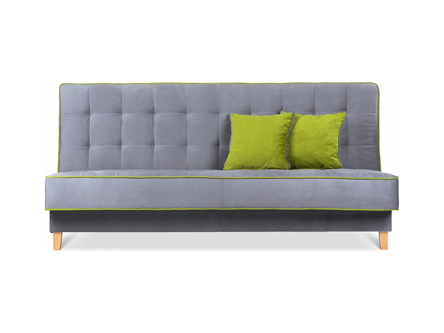 Canapé convertible DOZER - 3 Sitzer - Gris|Vert
