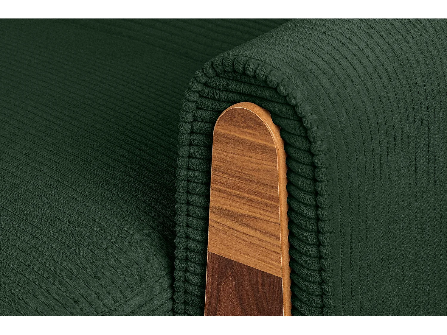 Schlafsofa GUSTAVO Schlafsofa - 3-Sitzer - Cordstoff - Dunkelgrün