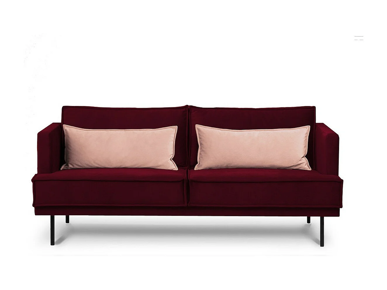 Sofa 3-Personen - Bordeaux/Rosé - GANZO