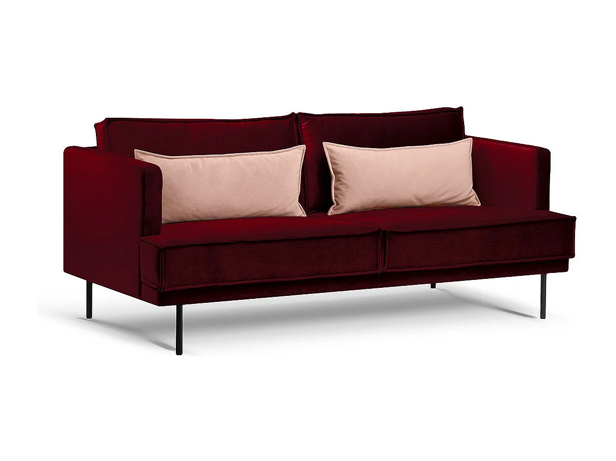Sofa 3-Personen - Bordeaux/Rosé - GANZO