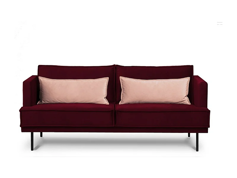 Sofa 3-Personen - Bordeaux/Rosé - GANZO