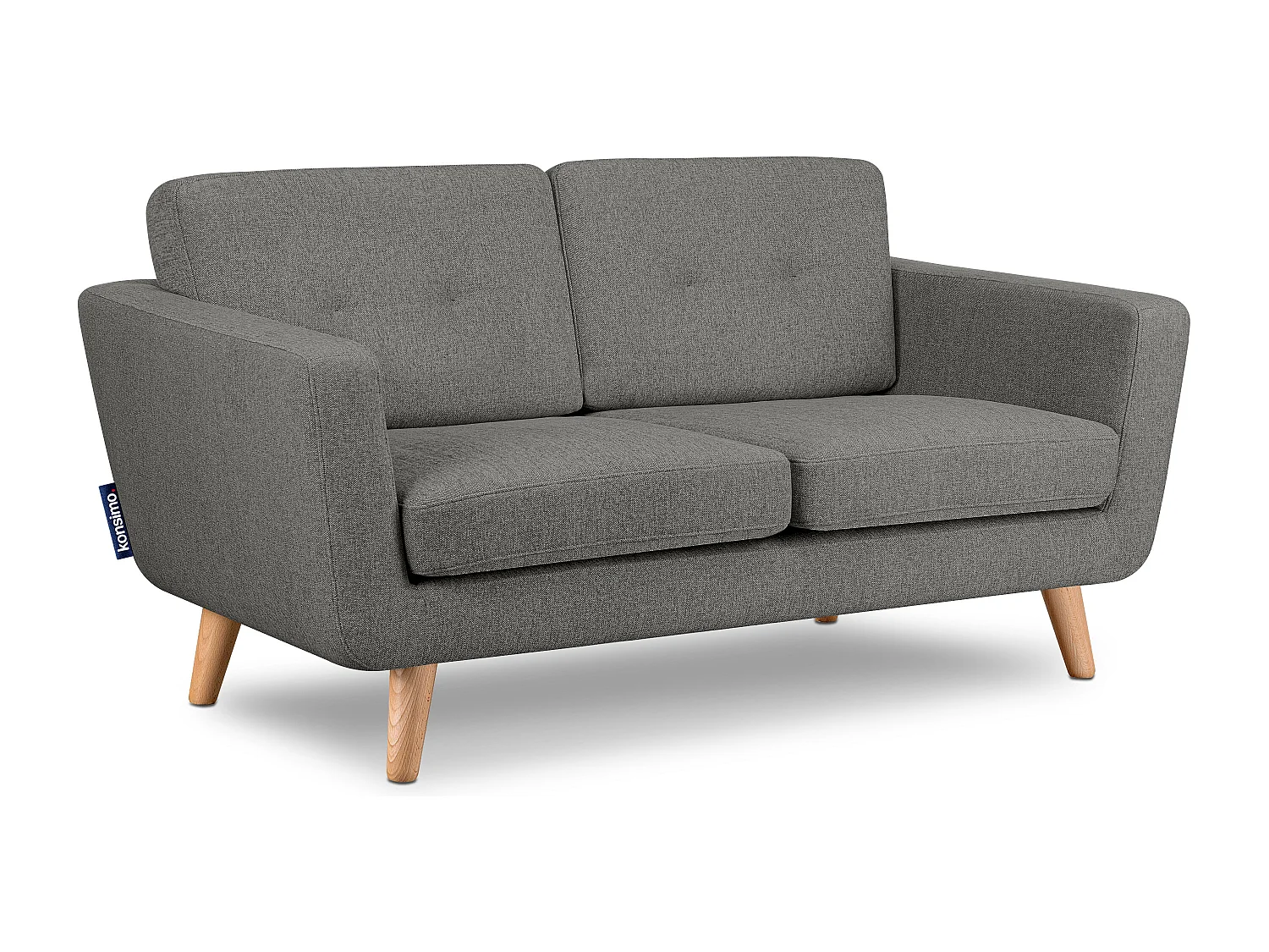 Sofa 2 Personen - Aschgrau/Braun - TAGIO