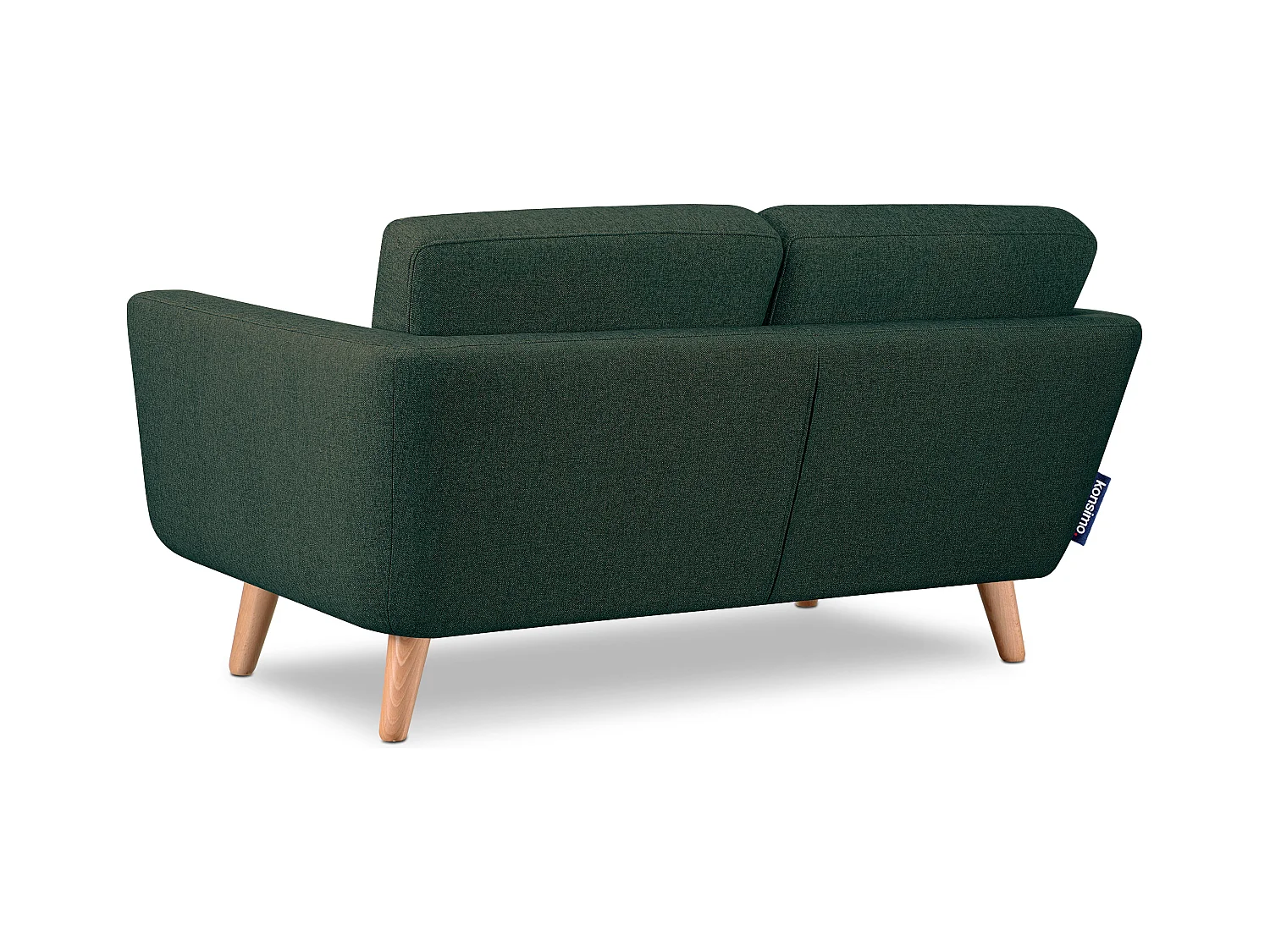 Sofa 2 Personen - Marineblau/Braun - TAGIO