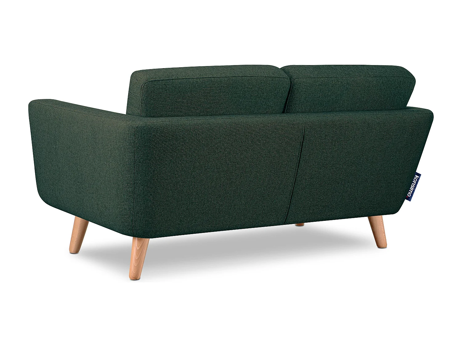 Sofa 2 Personen - Marineblau/Braun - TAGIO