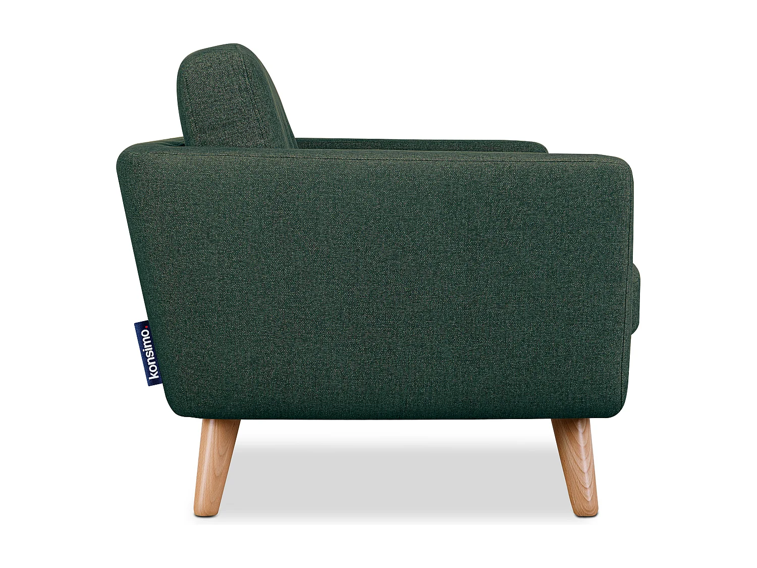 Sofa 2 Personen - Marineblau/Braun - TAGIO